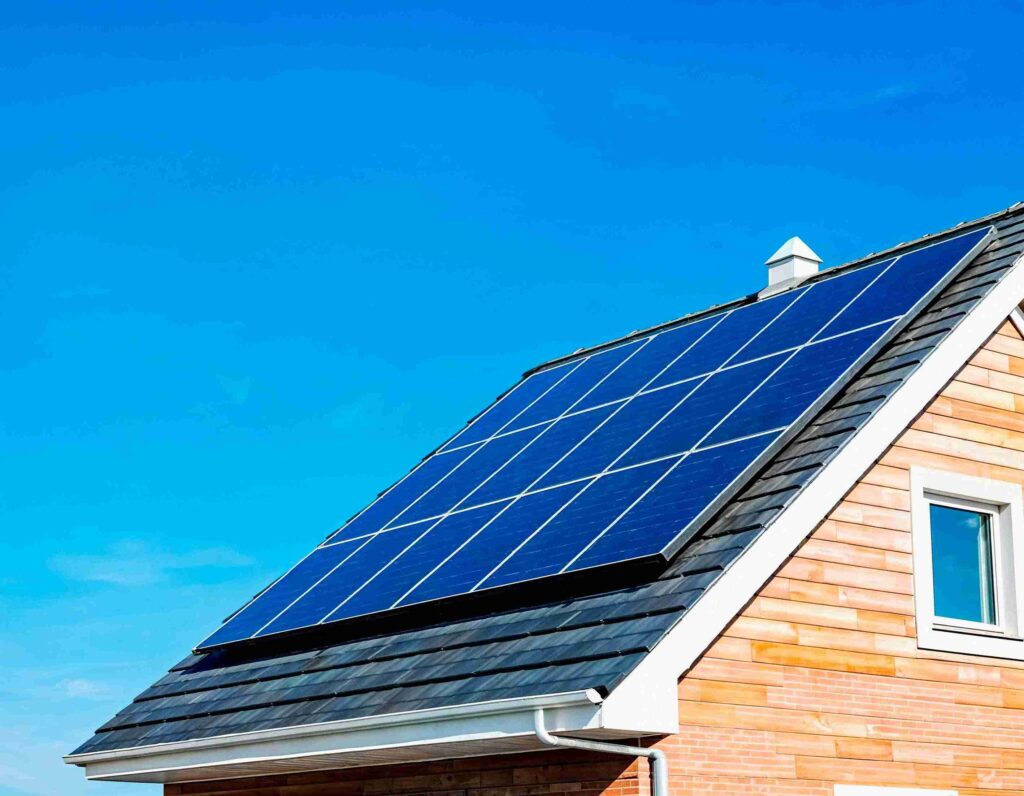 solar panels house roof
